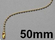 legatoria Catena a sfere, ottonata, lunghezza 50cm OTTONATA, diametro sfere 2,4mm, con connettore di chiusura leg2618