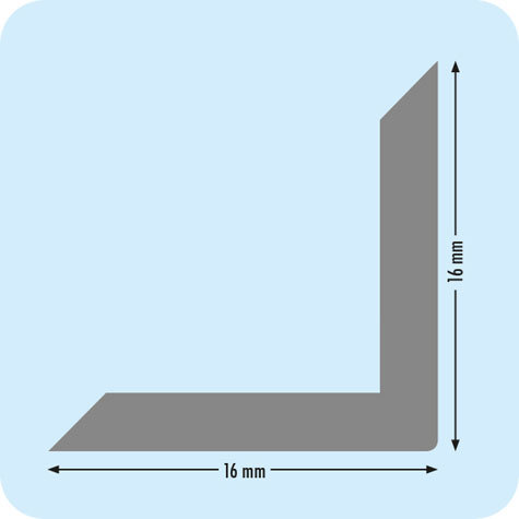 legatoria Angolini metallici, 16x16mm OTTONATO. 16mm per lato, protegge copertine spesse fino a 3,5mm.