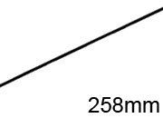 legatoria Appendino calendari. 258mm NERO dritto, spessore 2mm, lunghezza 258mm.
