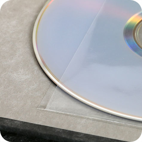 gbc Busta autoadesiva portaCD 126x125mm, senzaPATTELLA TRASPARENTE, 126x125mm, senza patella di chiusura, con base quadrangolare.