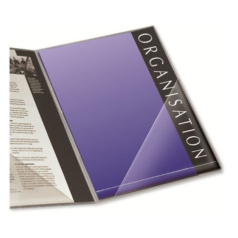 legatoria Tasca triangolare autoadesiva, 200x200mm Corner pocket. Busta triangolare isoscele adesiva in vinile trasparente (colla acrilica trasparente) per inserire listini prezzi, offerte o altri fogli singoli in raccoglitori ad anelli, cataloghi, depliant, ecc.. .