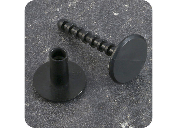 legatoria Perno rilegatore, lunghezza 45mm NERO. Con chiusura a tubetto. Testa diametro 23mm. Per lunghezza, si intende la distanza INTERNA tra le due teste, che corrisponde allo spessore del volume da rilegare leg2701