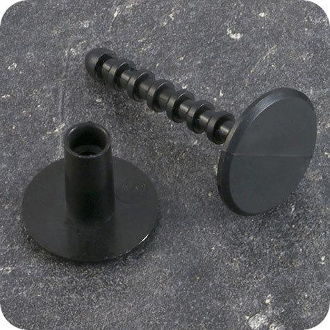 legatoria Perno rilegatore, lunghezza 45mm NERO. Con chiusura a tubetto. Testa diametro 23mm. Per lunghezza, si intende la distanza INTERNA tra le due teste, che corrisponde allo spessore del volume da rilegare.