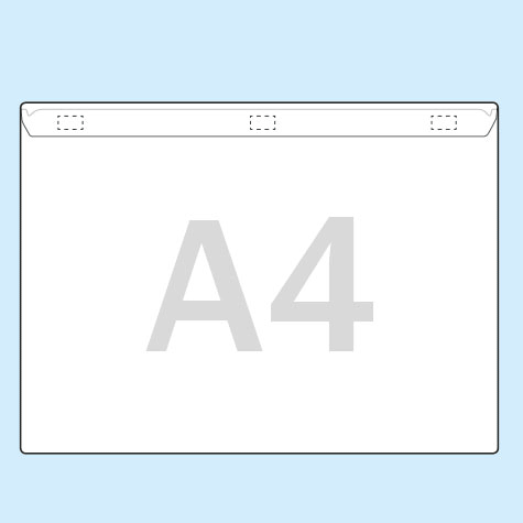 legatoria Busta autoadesiva A4 (210x297mm) in vinile trasparente (colla acrilica trasparente), apertura sul lato lungo, 120 micron*.