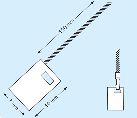 legatoria Filo sicurezza cotone. 120mm DORATO, con box di fissaggio ad aggancio rapido, lunghezza aperto 12cm, lunghezza chiusa 6cm. Consentono di attaccare etichette e cartellini senza lausilio di pistola sparafili, sono rimovibili solo strappandoli*.