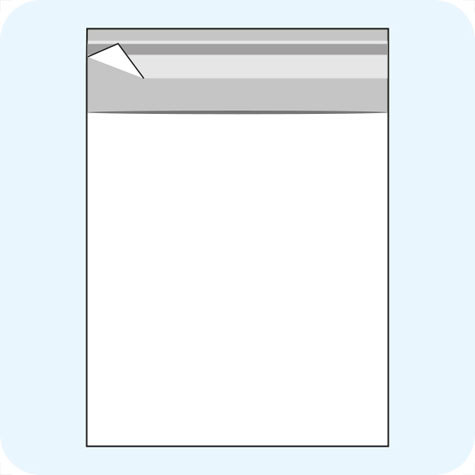 legatoria Sacchetto polipropilene orientato (OPP) 90x130mm TRASPARENTE, in polipropilene (OPP) da 30 micron, con patella da 30mm e banda autoadesiva di chiusura sul lato corto, adatta anche per mailing.
