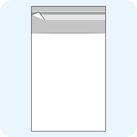 legatoria Sacchetto polipropilene orientato (OPP) 95x130mm TRASPARENTE, in polipropilene (OPP) da 30 micron, con patella da 30mm e banda autoadesiva di chiusura sul lato corto, adatta anche per mailing.