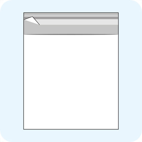 legatoria Sacchetto polipropilene orientato (OPP) 130x130mm TRASPARENTE, in polipropilene (OPP) da 30 micron, con patella da 30mm e banda autoadesiva di chiusura sul lato corto, adatta anche per mailing.