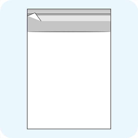 legatoria Sacchetto polipropilene orientato (OPP) 150x180mm TRASPARENTE, in polipropilene (OPP) da 30 micron, con patella da 30mm e banda autoadesiva di chiusura sul lato corto, adatta anche per mailing.