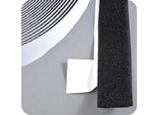 legatoria Nastro in velcro autoadesivo femmina, 30mm sfuso a metraggio, NERO.