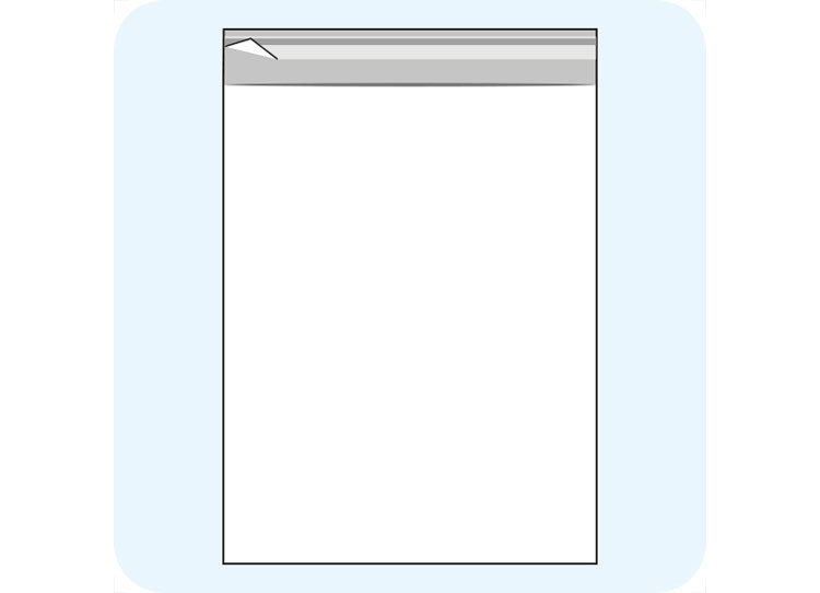legatoria Sacchetto polipropilene orientato (OPP) 220x280mm TRASPARENTE, in polipropilene (OPP) da 30 micron, con patella da 30mm e banda autoadesiva di chiusura sul lato corto, adatta anche per mailing leg2747