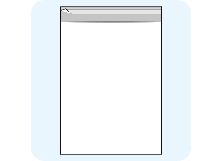 legatoria Sacchetto polipropilene orientato (OPP) 250x350mm TRASPARENTE, in polipropilene (OPP) da 30 micron, con patella da 30mm e banda autoadesiva di chiusura sul lato corto, adatta anche per mailing leg2748