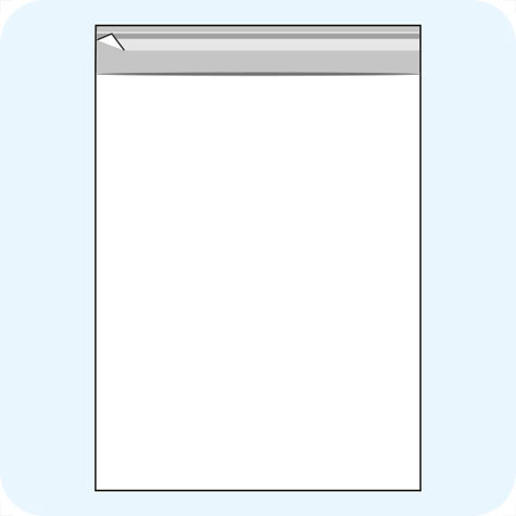 legatoria Sacchetto polipropilene orientato (OPP) 300x400mm TRASPARENTE, in polipropilene (OPP) da 30 micron, con patella da 30mm e banda autoadesiva di chiusura sul lato corto, adatta anche per mailing.