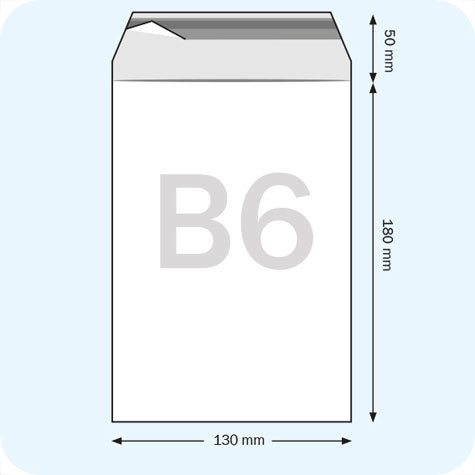 legatoria Sacchetto con chiusura autoadesiva, 130x180mm TRASPARENTE, in polietilene da 60 micron, con patella da 40mm e banda autoadesiva di chiusura sul lato corto, adatta anche per mailing.