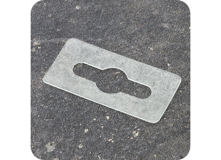 legatoria Rinforzo per appendi blister 50x27mm autoadesivo, in PET trasparente da 350 micron. In rotolo leg2759