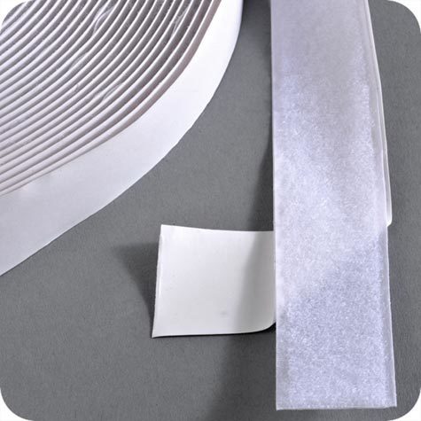 legatoria Nastro in velcro autoadesivo femmina, 38mm sfuso a metraggio, BIANCO.