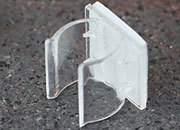 legatoria Portapenne autoadesivo in plastica, 12x15mm TRASPARENTE, altezza 12mm.