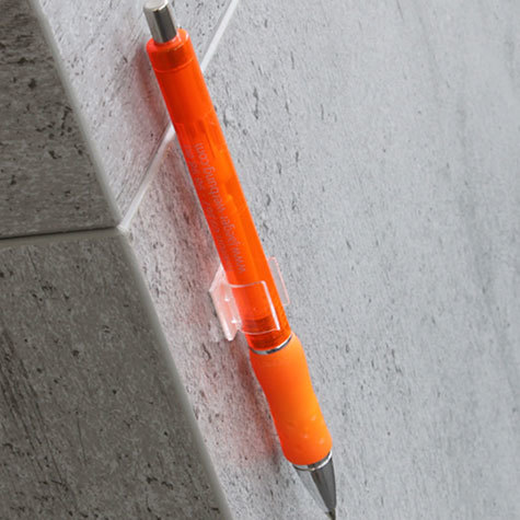 legatoria Portapenne autoadesivo in plastica, 12x15mm TRASPARENTE, altezza 12mm.