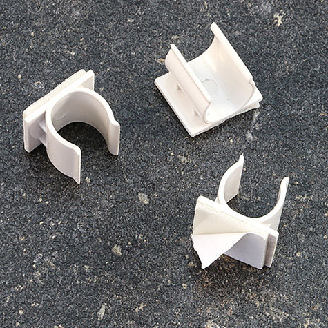 legatoria Portapenne autoadesivo in plastica, 12x15mm BIANCO, altezza 12mm.