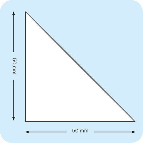 legatoria Tasca triangolare autoadesiva, 50x50mm Corner pocket. Busta triangolare isoscele adesiva in vinile trasparente (colla acrilica trasparente) per inserire listini prezzi, offerte o altri fogli singoli in raccoglitori ad anelli, cataloghi, depliant, ecc.. .