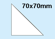 legatoria Tasca triangolare autoadesiva, 70x70mm leg28.