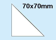 gbc Tasca triangolare autoadesiva, 70x70mm Corner pocket. Busta triangolare isoscele adesiva in vinile trasparente (colla acrilica trasparente) per inserire listini prezzi, offerte o altri fogli singoli in raccoglitori ad anelli, cataloghi, depliant, ecc.. .