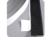 legatoria Nastro in velcro autoadesivo maschio, 38mm sfuso a metraggio, NERO.