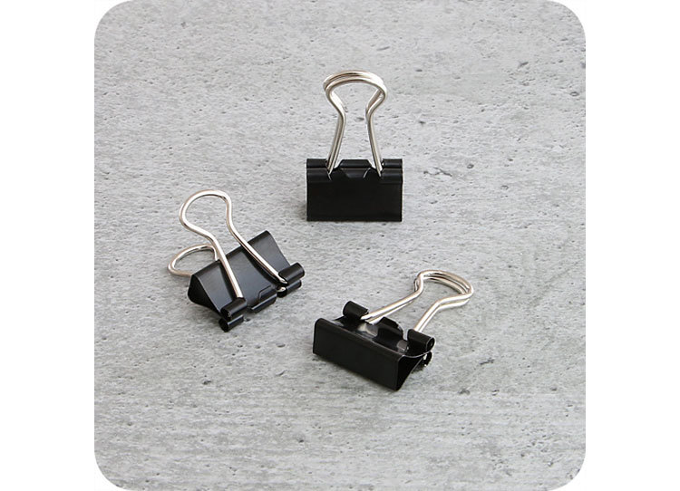 legatoria Molla fermacarte (foldback clip) 19mm NERO. Larghezza 19mm leg2818