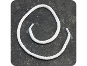 legatoria Maniglia in corda BIANCA. In polipropilene intrecciato (PP). Lunghezza: 450mm. Spessore: 5mm leg2831