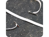 legatoria Elastico piatto con 2 capicorda. lunghezza 310mm BIANCO, lunghezza 310mm (compresi i 2 capicorda), elastico a sezione piatta 5x1mm,  rivestito in tessuto leg2853