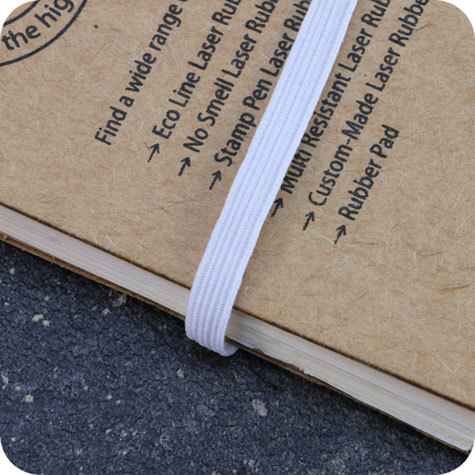 legatoria Elastico piatto con 2 capicorda. lunghezza 310mm BIANCO, lunghezza 310mm (compresi i 2 capicorda), elastico a sezione piatta 5x1mm,  rivestito in tessuto.