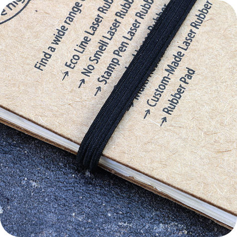 legatoria Elastico piatto con 2 capicorda. lunghezza 310mm NERO, lunghezza 310mm (compresi i 2 capicorda), elastico a sezione piatta 5x1mm,  rivestito in tessuto.