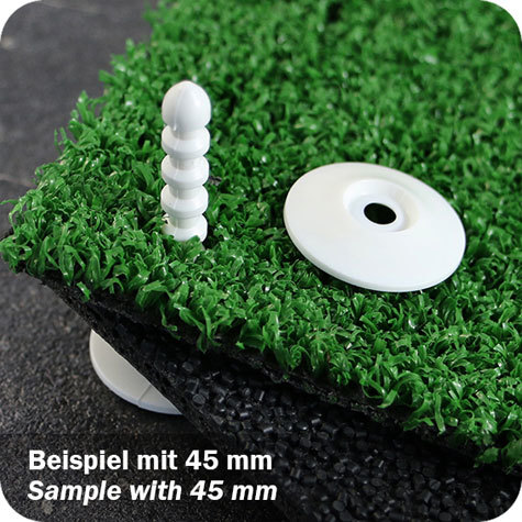 legatoria Perno rilegatore, lunghezza 85mm BIANCO. Con chiusura a rondella. Testa diametro 23mm. Per lunghezza, si intende la distanza INTERNA tra le due teste, che corrisponde allo spessore del volume da rilegare.