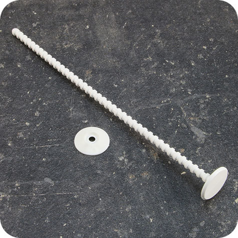 legatoria Perno rilegatore, lunghezza 205mm BIANCO. Con chiusura a rondella. Testa diametro 23mm. Per lunghezza, si intende la distanza INTERNA tra le due teste, che corrisponde allo spessore del volume da rilegare.