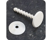 legatoria Perno rilegatore, lunghezza 45mm BIANCO. Con chiusura a rondella. Testa diametro 23mm. Per lunghezza, si intende la distanza INTERNA tra le due teste, che corrisponde allo spessore del volume da rilegare leg2861