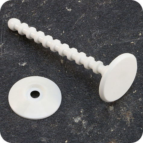legatoria Perno rilegatore, lunghezza 65mm BIANCO. Con chiusura a rondella. Testa diametro 23mm. Per lunghezza, si intende la distanza INTERNA tra le due teste, che corrisponde allo spessore del volume da rilegare.