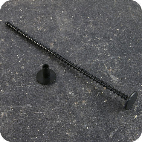 legatoria Perno rilegatore, lunghezza 205mm NERO. Con chiusura a tubetto. Testa diametro 23mm. Per lunghezza, si intende la distanza INTERNA tra le due teste, che corrisponde allo spessore del volume da rilegare.