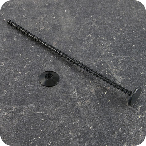legatoria Perno rilegatore, lunghezza 205mm NERO. Con chiusura a rondella. Testa diametro 23mm. Per lunghezza, si intende la distanza INTERNA tra le due teste, che corrisponde allo spessore del volume da rilegare.