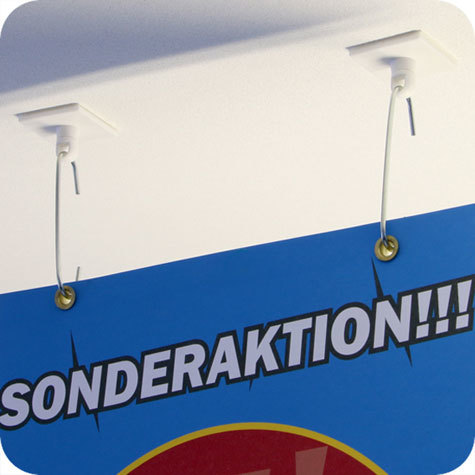 legatoria Basetta autoadesive con occhiello girevole, 30x30mm BIANCO, in plastica bianca, sezione quadrangolare. Con occhiello girevole.