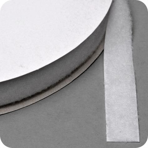 legatoria Nastro in velcro da cucire femmina, 20mm sfuso a metraggio, BIANCO.