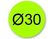 legatoria Bollini autoadesivi colorati diametro 30mm VERDE CHIARO, adesivo permanente, in rotolo leg2908