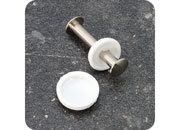legatoria Cappucci viti sepolte per rilegatura BIANCO. Adatto a viti sepolte per rilegatura, con fusto 5mm e testa diametro 10mm. Una unit comprende rondella e tappo leg2909