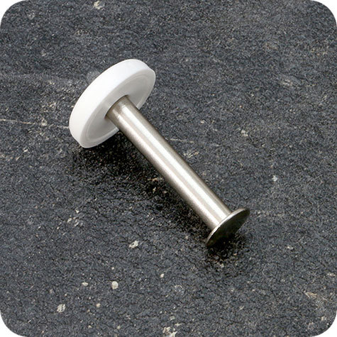 legatoria Cappucci viti sepolte per rilegatura BIANCO. Adatto a viti sepolte per rilegatura, con fusto 5mm e testa diametro 10mm. Una unit comprende rondella e tappo.