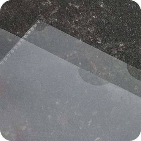 legatoria Busta a U. A5 TRASPARENTE, in polipropilene da 160 micron, aperta sul lato corto, con invito a mezzaluna per facilitarne l�apertura.