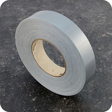 legatoria Bollini autoadesivi tessuto, 30x30mm ARGENTO 30x30mm, adesivo permanente, in rotolo.