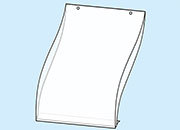 legatoria Porta cartello A4, verticale appendibile SEMITRASPARENTE, con 2 FORI PER APPENSIONE (5mm), formato A4 (211x300mm). In PVC rigido da 400 micron antiriflesso leg2928