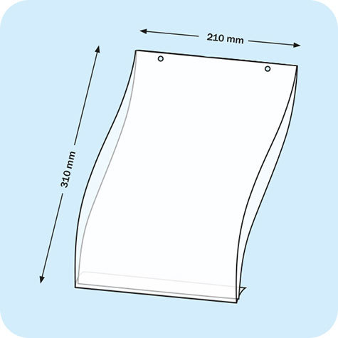 legatoria Porta cartello A4, verticale appendibile SEMITRASPARENTE, con 2 FORI PER APPENSIONE (5mm), formato A4 (211x300mm). In PVC rigido da 400 micron antiriflesso.