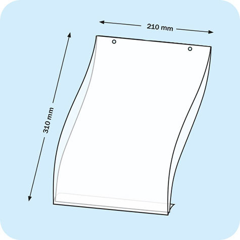 legatoria PortaLocandinaAppendivile A4Verticale 210x297mm PortaCartello TRASPARENTE, con 2 FORI per appensione (5mm), formato A4 (210x297mm). In PVC rigido da 400 micron antiriflesso.