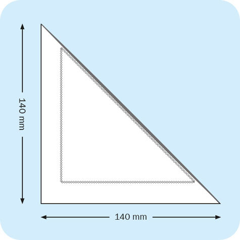 legatoria Tasca triangolare autoadesiva, soffietto, 140x140mm Corner pocket. Busta triangolare isoscele adesiva in vinile trasparente (colla acrilica trasparente) per inserire listini prezzi, offerte o altri fogli singoli in raccoglitori ad anelli, cataloghi, depliant, ecc.. Pu contenere fino a 10mm di spessore.