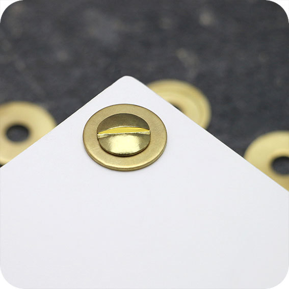 legatoria Rondelle viti sepolte, OTTONATE, 15mm diametro esterno 15mm, spessore 1 mm, per compensare la lunghezza della vite.